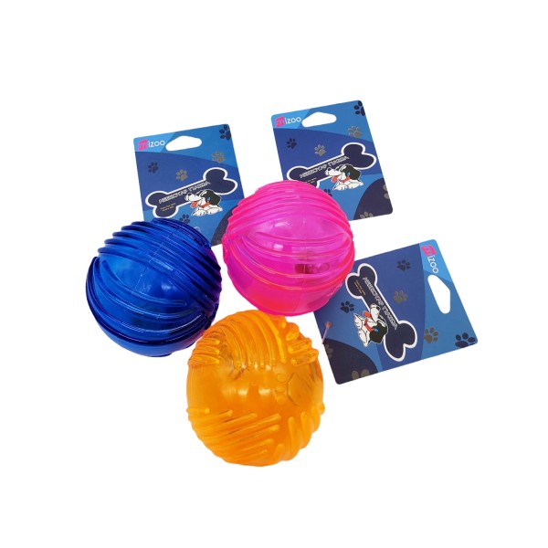 MIZOO ΠΑΙΧΝΙΔΙ ΣΚΥΛΟΥ ΜΠΑΛΑ ΜΕ ΦΩΣ ΣΕ 3 ΧΡΩΜΑΤΑ 6.5CM